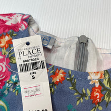 Load image into Gallery viewer, Girls The Childrens Place, lined floral long sleeve top, Sz: S, armpit to armpit: 25cm, shoulder to cuff: 30cm, NEW, size 1-2,  