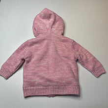 Load image into Gallery viewer, Girls Anko, fleece lined knit zip hoodie sweater, light mark hood, FUC, size 1,  