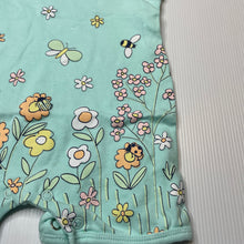 Load image into Gallery viewer, Girls Dymples, cotton romper, flowers &amp; bees, EUC, size 00,  