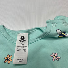 Load image into Gallery viewer, Girls Dymples, cotton romper, flowers &amp; bees, EUC, size 00,  