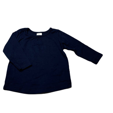 Girls Anko, navy cotton long sleeve top, EUC, size 00,  