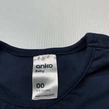 Load image into Gallery viewer, Girls Anko, navy cotton long sleeve top, EUC, size 00,  