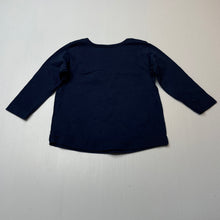 Load image into Gallery viewer, Girls Anko, navy cotton long sleeve top, EUC, size 00,  