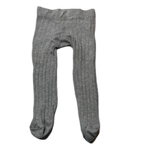 Load image into Gallery viewer, Girls Bonds, grey ribbed stretchy stockings, GUC, size 000,  