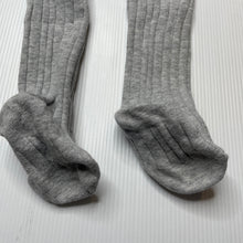 Load image into Gallery viewer, Girls Bonds, grey ribbed stretchy stockings, GUC, size 000,  