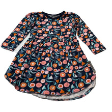 Load image into Gallery viewer, Girls Wombat and Wattle, colourful cotton long sleeve dress, GUC, size 1-2, L: 48cm