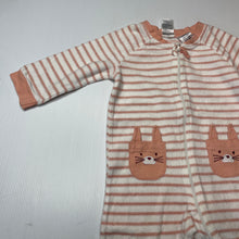 Load image into Gallery viewer, Girls Anko, striped velour zip coverall / romper, GUC, size 0,  