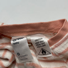 Load image into Gallery viewer, Girls Anko, striped velour zip coverall / romper, GUC, size 0,  