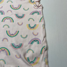 Load image into Gallery viewer, Girls Dymples, pink cotton romper, rainbows, FUC, size 1,  