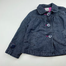 Load image into Gallery viewer, Girls Dymples, lined dark denim jacket, EUC, size 2,  