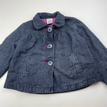 Load image into Gallery viewer, Girls Dymples, lined dark denim jacket, EUC, size 2,  