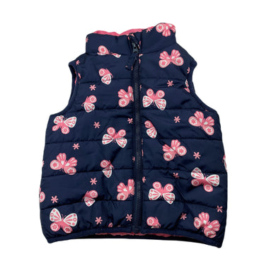 Girls Target, navy puffer vest / sleeveless jacket, GUC, size 1,  