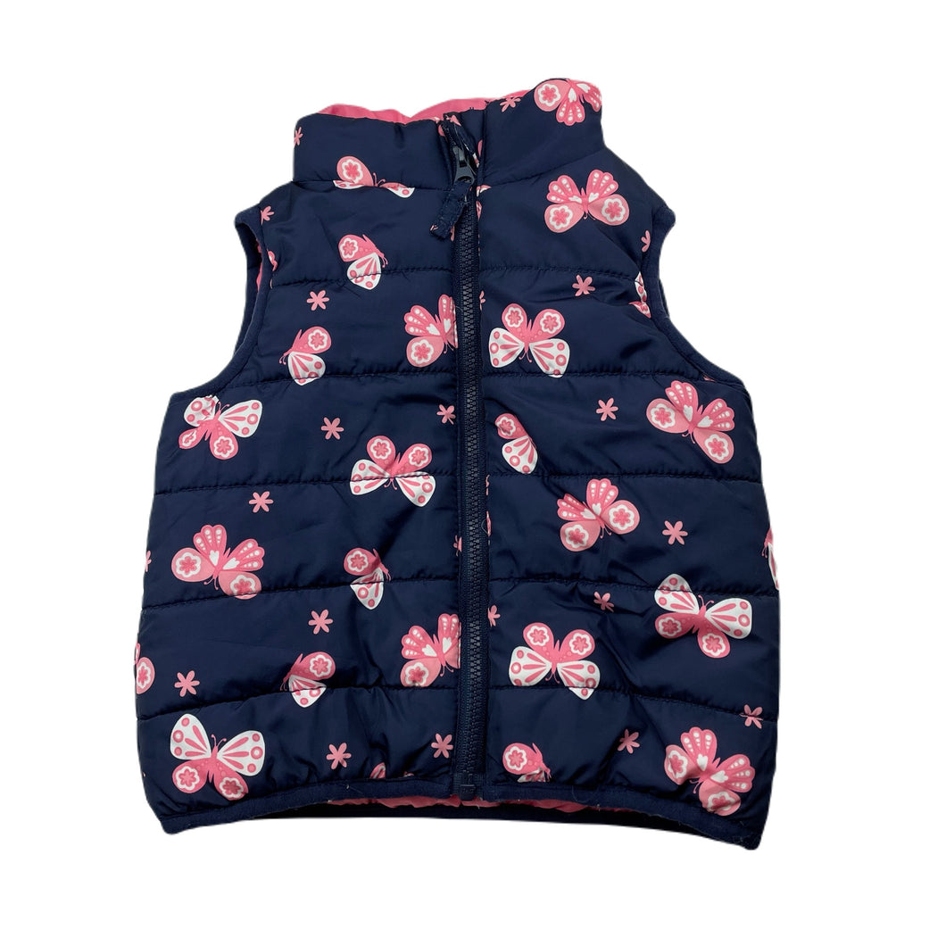 Girls Target, navy puffer vest / sleeveless jacket, GUC, size 1,  