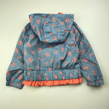 Load image into Gallery viewer, Girls Pink Platinum, floral lightweight spray jacket, EUC, size 2,  