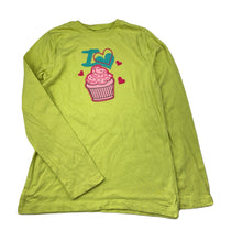 Load image into Gallery viewer, Girls Osh Kosh, green cotton long sleeve top, cupcake, GUC, size 6,  
