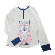 Load image into Gallery viewer, Girls Kids &amp; Co, waffle long sleeve pyjama top, fox, EUC, size 10,  