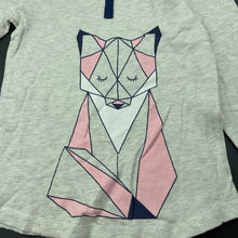 Load image into Gallery viewer, Girls Kids &amp; Co, waffle long sleeve pyjama top, fox, EUC, size 10,  