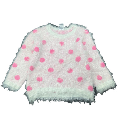 Girls Target, fluffy spotted sweater / jumper, GUC, size 3,  