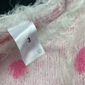 Girls Target, fluffy spotted sweater / jumper, GUC, size 3,  