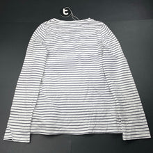 Load image into Gallery viewer, Girls Pavement, flip sequin navy stripe cotton long sleeve top, NEW, size 12,  