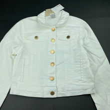 Load image into Gallery viewer, Girls Target, white stretch denim jacket, NEW, size 10,  