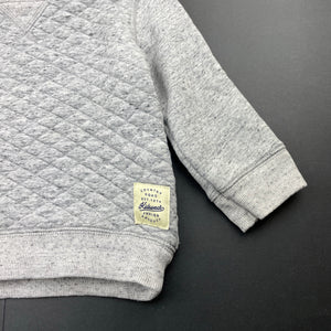 unisex Country Road, grey marle lightly quilted sweater / jumper, GUC, size 2,  