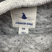 Load image into Gallery viewer, unisex Country Road, grey marle lightly quilted sweater / jumper, GUC, size 2,  