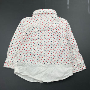 unisex Cotton On, lightweight cotton long sleeve shirt, stars, GUC, size 2,  