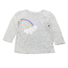 Load image into Gallery viewer, Girls Favourites, grey marle long sleeve top, GUC, size 2,  