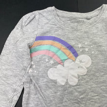 Load image into Gallery viewer, Girls Favourites, grey marle long sleeve top, GUC, size 2,  