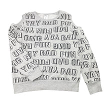 Load image into Gallery viewer, Girls Miss Understood, open-shoulder fleece lined sweater / jumper, EUC, size 10,  