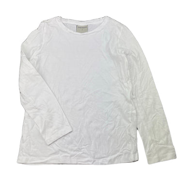Girls Emerson, white cotton long sleeve t-shirt / top, GUC, size 7,  