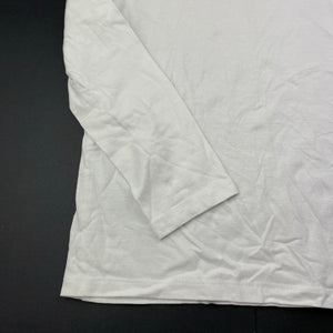 Girls Emerson, white cotton long sleeve t-shirt / top, GUC, size 7,  