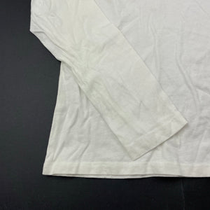 Girls B Collection, white cotton long sleeve t-shirt / top, GUC, size 10,  