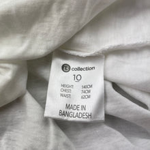 Load image into Gallery viewer, Girls B Collection, white cotton long sleeve t-shirt / top, GUC, size 10,  