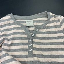 Load image into Gallery viewer, Girls Emerson, pink &amp; grey stripe long sleeve top, EUC, size 10,  