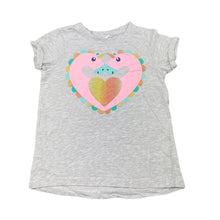 Load image into Gallery viewer, Girls Milkshake, grey marle t-shirt / top, unicorns, GUC, size 6,  