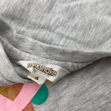 Load image into Gallery viewer, Girls Milkshake, grey marle t-shirt / top, unicorns, GUC, size 6,  