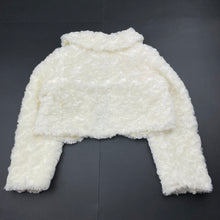 Load image into Gallery viewer, Girls Blue Sky, cream faux fur bolero jacket, EUC, size 7,  