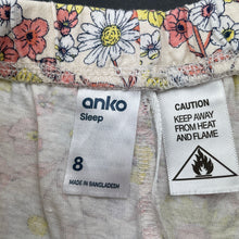Load image into Gallery viewer, Girls Anko, floral cotton pyjama shorts, GUC, size 8,  