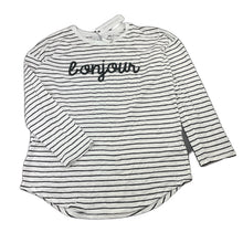 Load image into Gallery viewer, Girls DECJUBA KIDS, black &amp; white stripe cotton long sleeve top, NEW, size 12,  