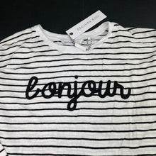 Load image into Gallery viewer, Girls DECJUBA KIDS, black &amp; white stripe cotton long sleeve top, NEW, size 12,  