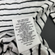 Load image into Gallery viewer, Girls DECJUBA KIDS, black &amp; white stripe cotton long sleeve top, NEW, size 12,  