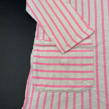 Load image into Gallery viewer, Girls Bonds, pink stripe cotton long sleeve dress, FUC, size 5, L: 55cm