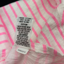Load image into Gallery viewer, Girls Bonds, pink stripe cotton long sleeve dress, FUC, size 5, L: 55cm