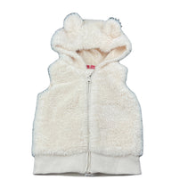 Load image into Gallery viewer, Girls Sprout, lined faux fur hooded vest, EUC, size 2,  
