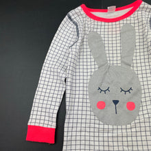 Load image into Gallery viewer, Girls Cotton On, cotton long sleeve pyjama top, rabbit, EUC, size 3,  