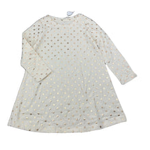 Load image into Gallery viewer, Girls Kids &amp; Co, gold spot cotton long sleeve dress, NEW, size 2, L: 46cm