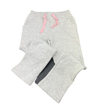 Load image into Gallery viewer, Girls Target, grey marle fleece lined track pants, elasticated, Inside leg: 47cm, EUC, size 5,  