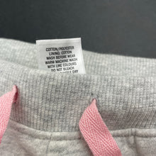 Load image into Gallery viewer, Girls Target, grey marle fleece lined track pants, elasticated, Inside leg: 47cm, EUC, size 5,  